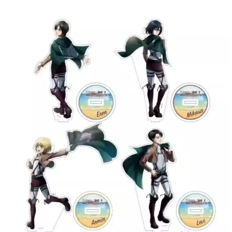 

Anime Armin Arlert Levi Ackerman Mikasa Eren Yeager Custom Gift Acrylic Stand Plate Cartoon Cosplay Figure Character Prop Decor