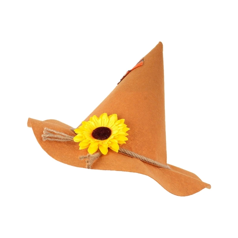 

HX6F Wizard Witch Hats Felts Scarecrows Hat Scarecrows Costume Accessories Cosplay