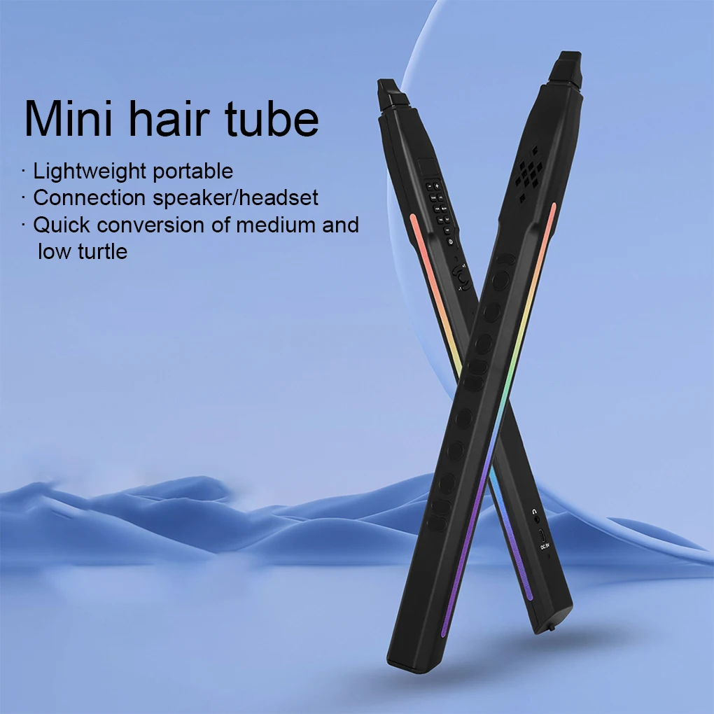 Instrumen Angin Digital Saksofon Elektronik Isi Ulang Instrumen Angin Elektronik 13 Nada Speaker Bawaan Pipa Tiup Listrik