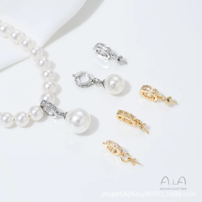 

Позолоченная 14-каратным золотом застежка с цирконием и эффектом «овечий глаз», универсальная, съемная, для самостоятельного изготовления, с клейкой основой, для жемчужных подвесок, аксессуары