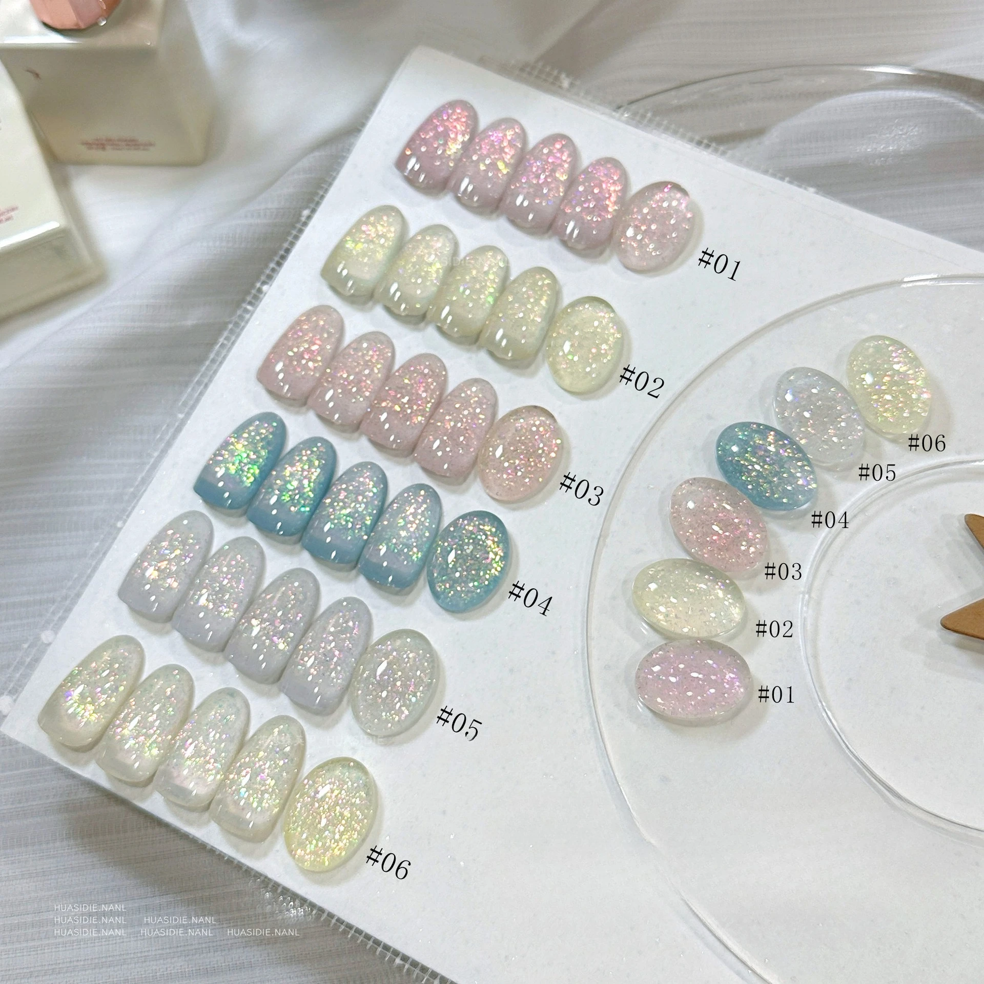 

15ml Sliver Pink Carat Mirage Reflective Glitter Gel Nail Polish Sparkling Ultra Shine Soak Off UV/LED Nail Art Gel Varnishes