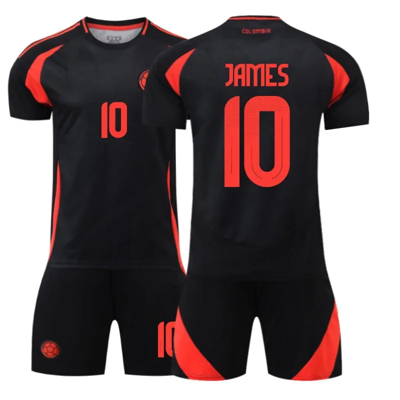 أسود بعيدا كيت قميص كرة القدم مجموعة للرجال الأطفال الكبار الكولومبي 24 25 عدد 7 دياز همجيس جوما زي كرة القدم