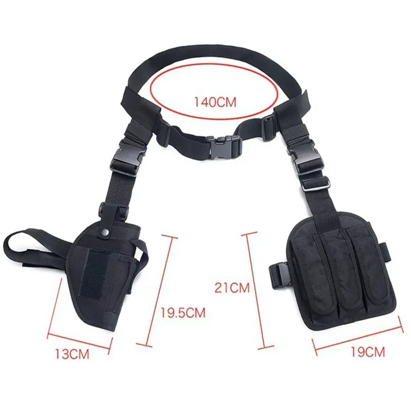 Funda de pierna derecha táctica para pistola combate – Nylon - imagen 5