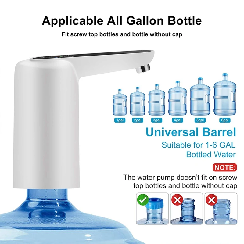 Water Bottle Pump Electric Water Dispenser Pump USB Charging Automatic Water Pump Auto Switch Drinking Dispenser