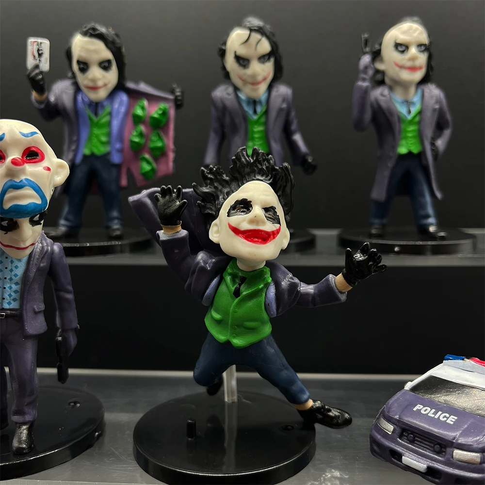 6 Pcs/Set Anime Figures The Joker Model Cartoon Car Decoration Doll Desktop Ornaments Action Figures Christmas Gifts