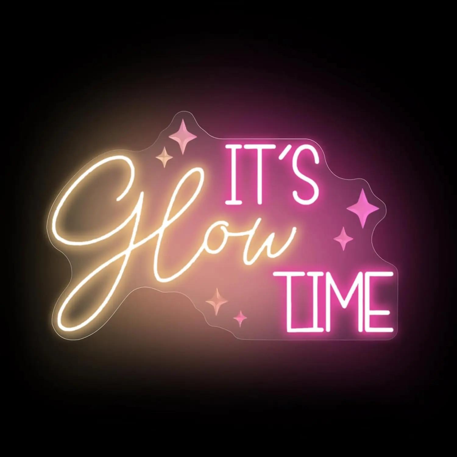 

It's Glow Time Neon Sign USB Powered LED Light for Beauty Salon Hair Salon Nails Wax Lash Studio Bedroom Aesthetic Decoration