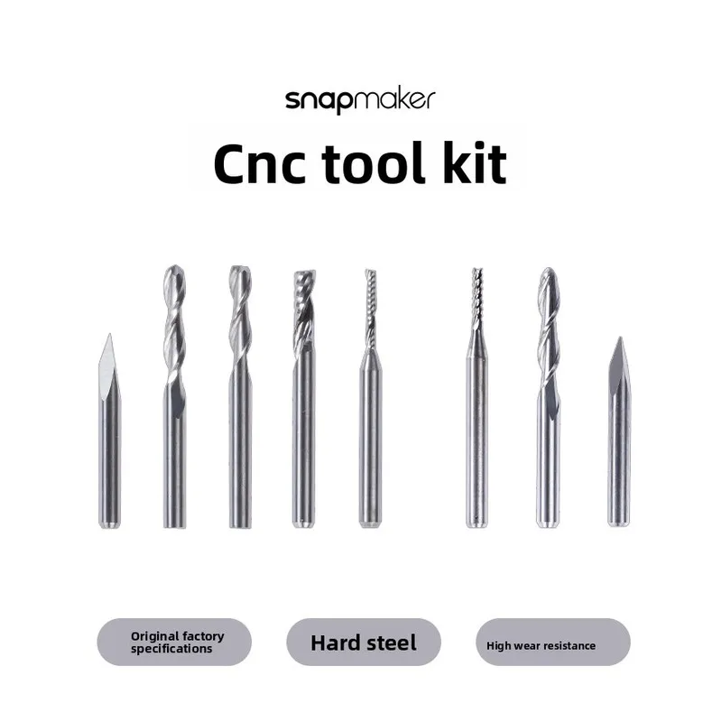 Original brand new 3.175mm shank diameter CNC tool kit/rotary module straight slot sharp tool is suitable for Snapmaker