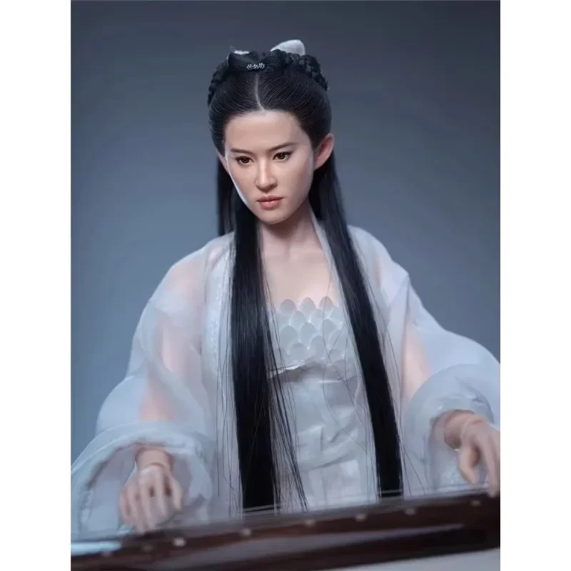 Z6TOYS Z006 1/6 LiuYifei 머리 조각 여성 군인 머리 조각, 고대 스타 모델 핏 12 인치 액션 피규어, Suntan Tbl Ph 바디