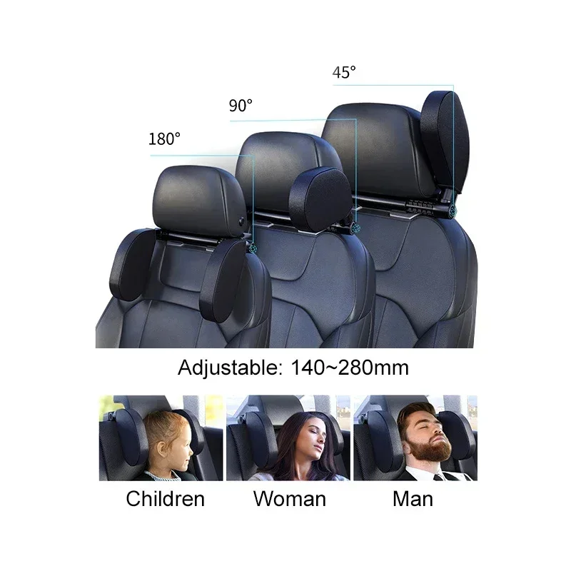 Adjustable Car Seat Headrest Car Side Pillow Children\'s Car Seat Headrest Assists With Head And Neck Rest