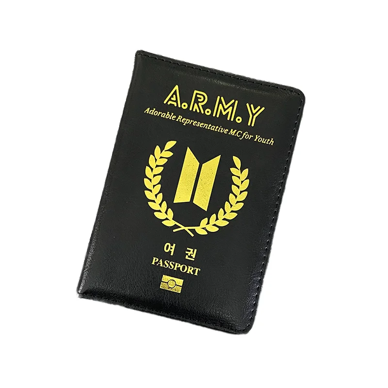 Korean Passport Cover Women Men Travel Passport Case Leather Pink Cute Passport Wallet Purse Girl Passport Holder