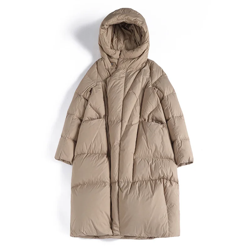 Winter New Women's Down Jacket Windproof Hooded Warm European Jacket
