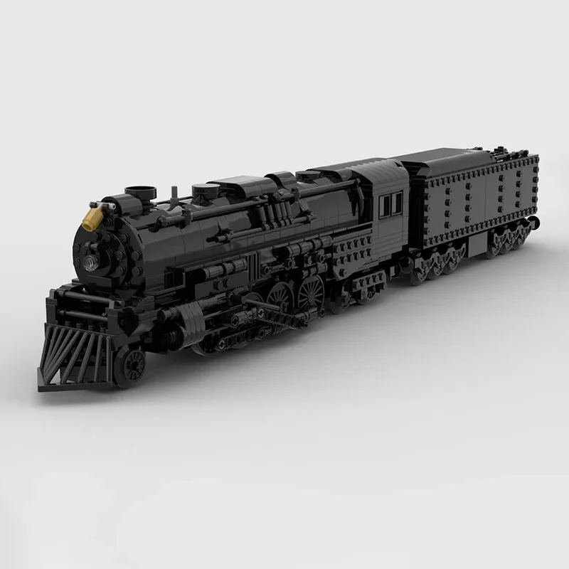 Moc Building Blocks Pere Marquette 1225 Model Locomotive Technology Bricks DIY Assembly Train Mechanical Tools Toy Gift