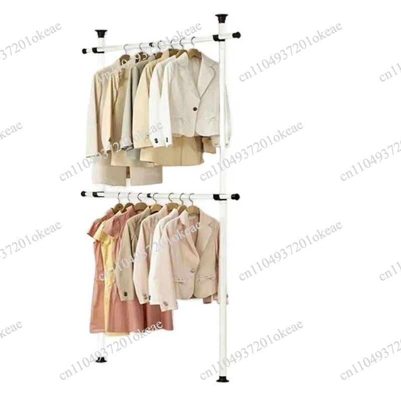 Indomitable drying rack, hanger hanging hanger, no punching, bold clothes drying rod