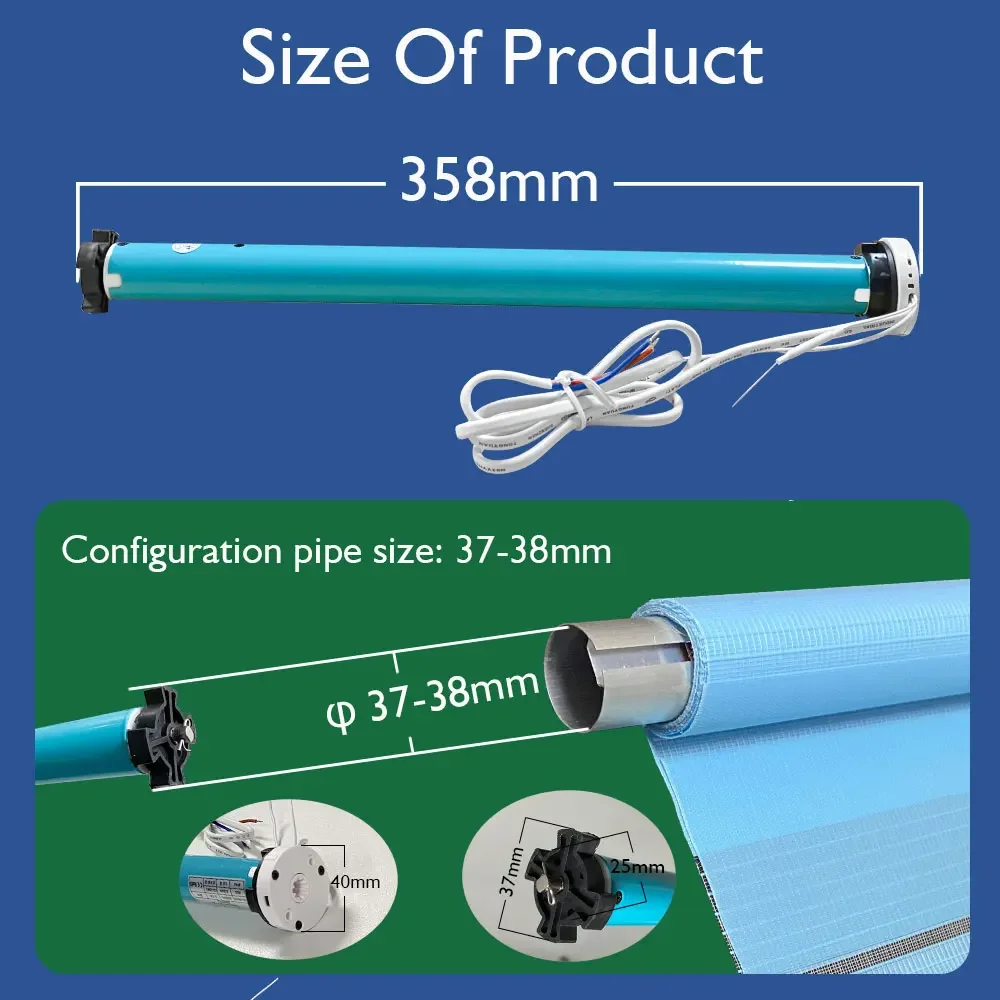 25mm ZigBee Tubular Motorize Smart Curtain Roller Blinds Shades Tuya App Smart Control Electric Curtain Motor