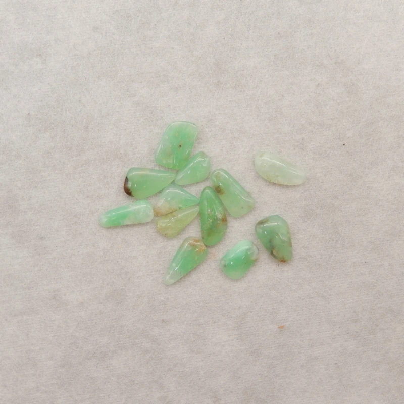 

12 шт. полированные хризопразные камни, натуральные мятно-зеленые драгоценные камни для изготовления кустарных ювелирных изделий и исцеления кристаллов