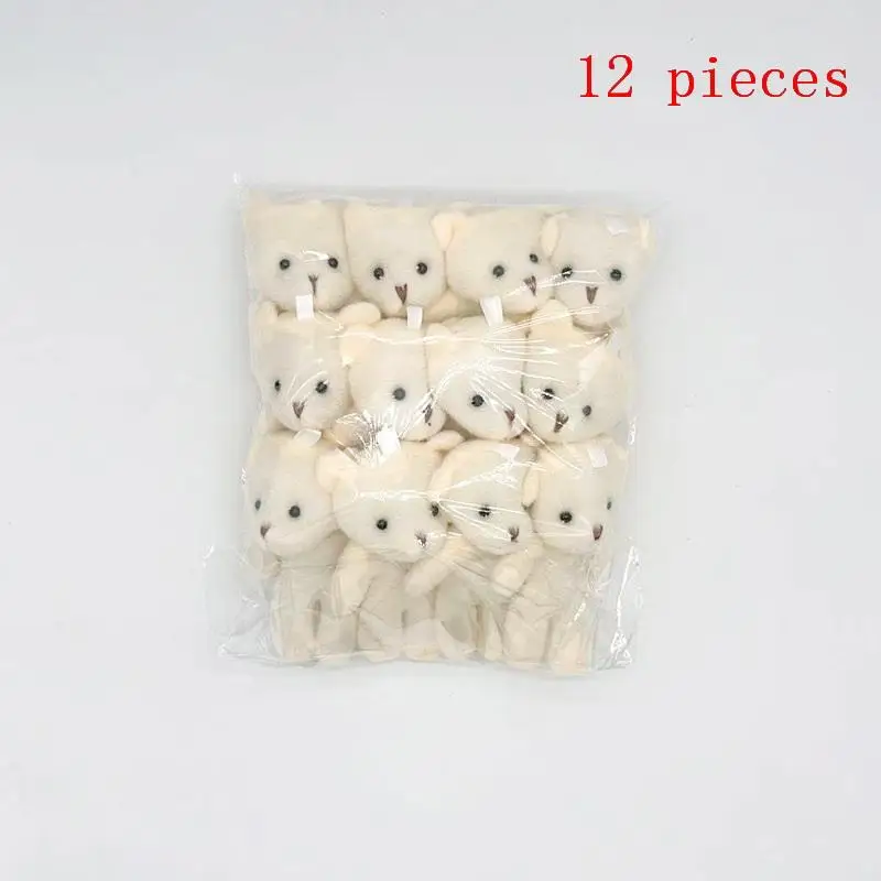 (BF06) 10/12Pc Verjaardag Bruiloft Pop Toss Party Gunsten Levert DIY Accessoire Mini Leuke Cartoon Pluche Beer Meisje Gift Pop speelgoed