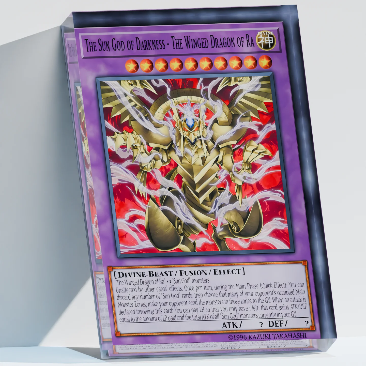 Yu-Gi-Oh YGO The Winged Dragon of Ra Sun God Clear Acrylic Block Anime Goods Desktop Ornament Anime Desk Decor Collection Gift