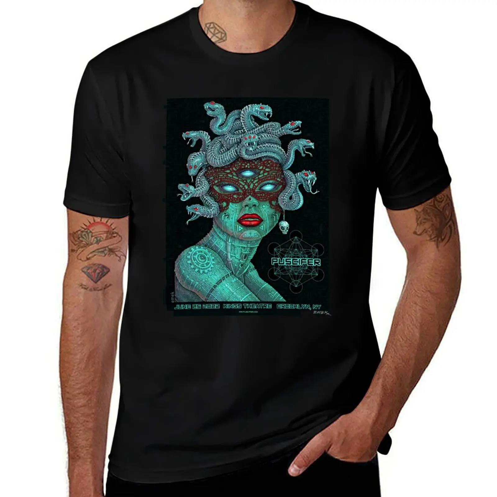 

puscifer tour poster T-Shirt Casual Street Style Short Sleeve Tee