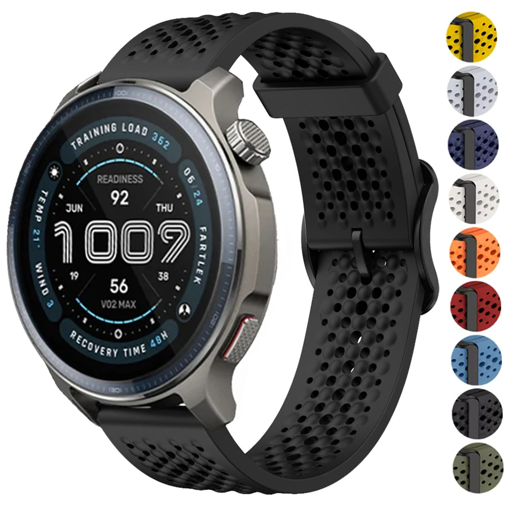 22 mm Silikon-Uhrenarmband für Huami Amazfit BALANCE 2/Cheetah-Armband für Amazfit Bip 6/Balance/GTR3 Pro Sport atmungsaktives Band