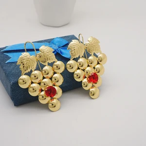 Kristalltraubenblätter für Frauen, glatte unregelmäßige geometrische Früchte, goldene Farbe, Kupferabfall, lila, elegant 6 Hauptverkäufe früh unterstützt - №6