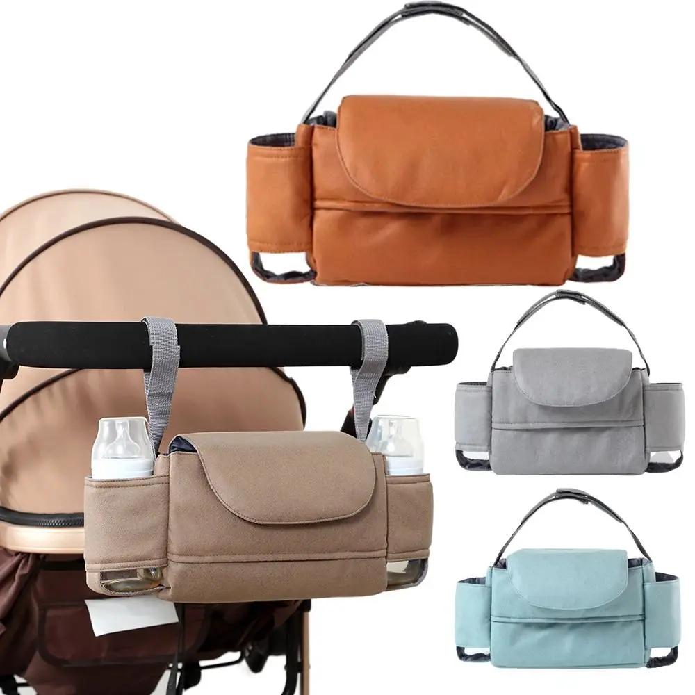 

Large Capacity Baby Pram Organizer Multifunctional Insulated Pocket Stroller Hanging Bag Detachable Design Waterproof