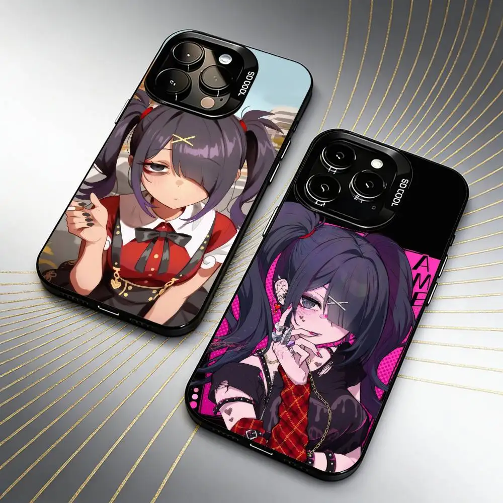 A-Ame-Chan NGO Needly Girl Phone Case For iPhone 16 17 15 14 12 13 Pro Max Black Candy Matte Shockproof Cover