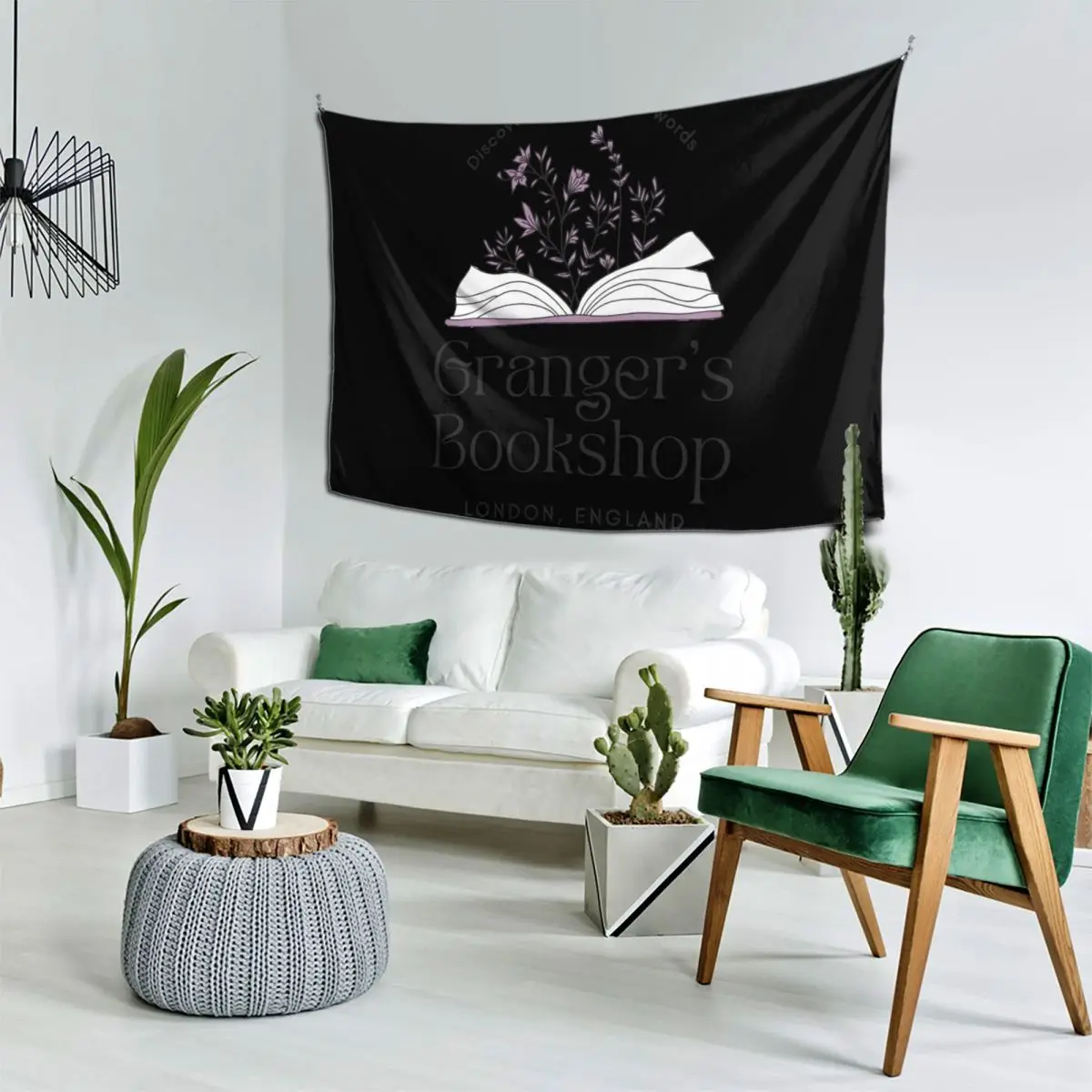 

granger's bookshop Sticker Aesthetic Room Decor Korean Room Decorations Aesthetics Wall Tapestries Bedroom Deco Tapestry