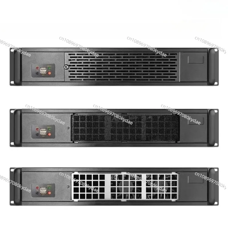 2U Mini Industrial Server Chassis In-line HDD Rack Mount Case Air Cooling Quiet Fan for Enterprise Hotel Use