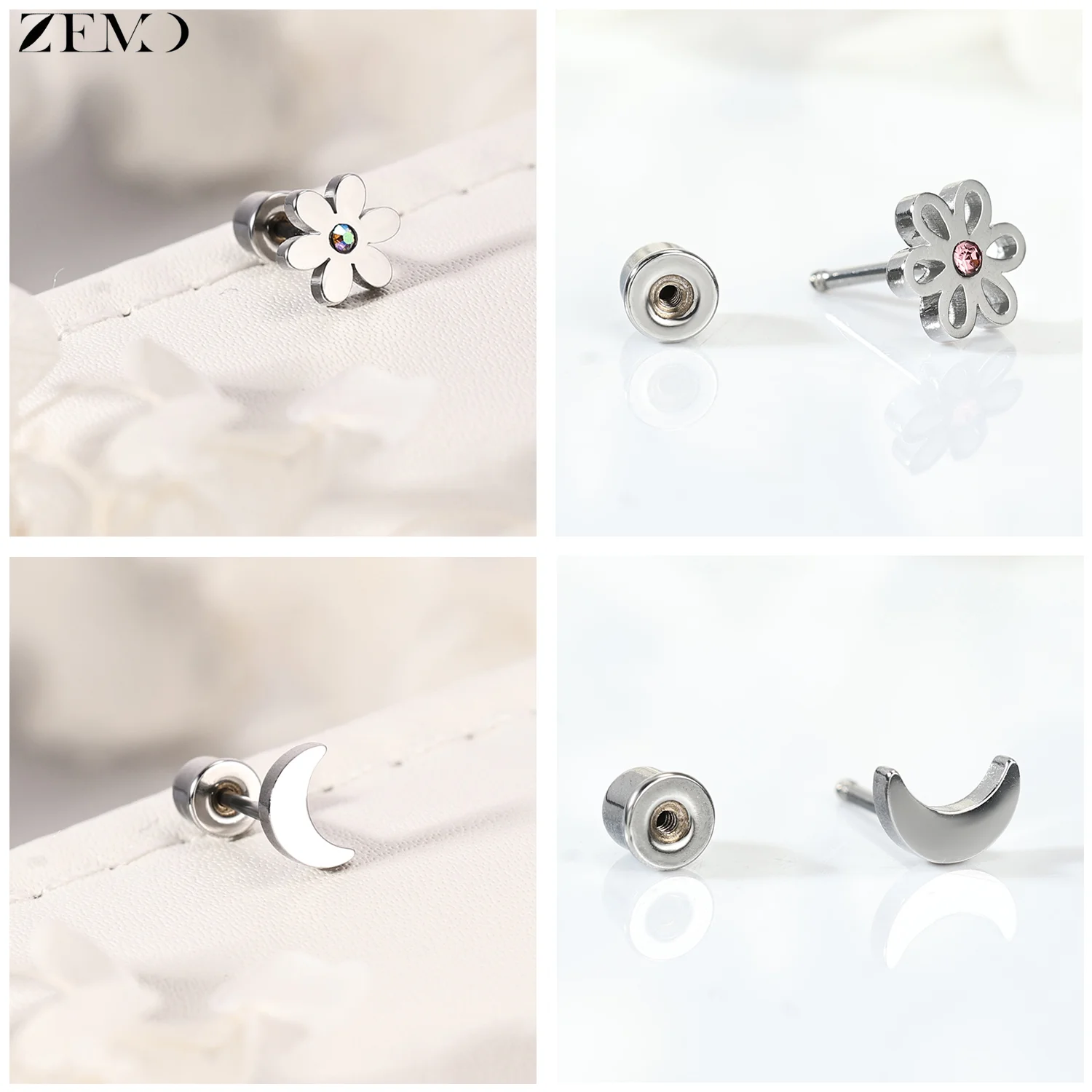 ZEMO 1 Parça 20G Renkli Çiçek  - Conch Earring Hoop incelemesi ve fiyatı