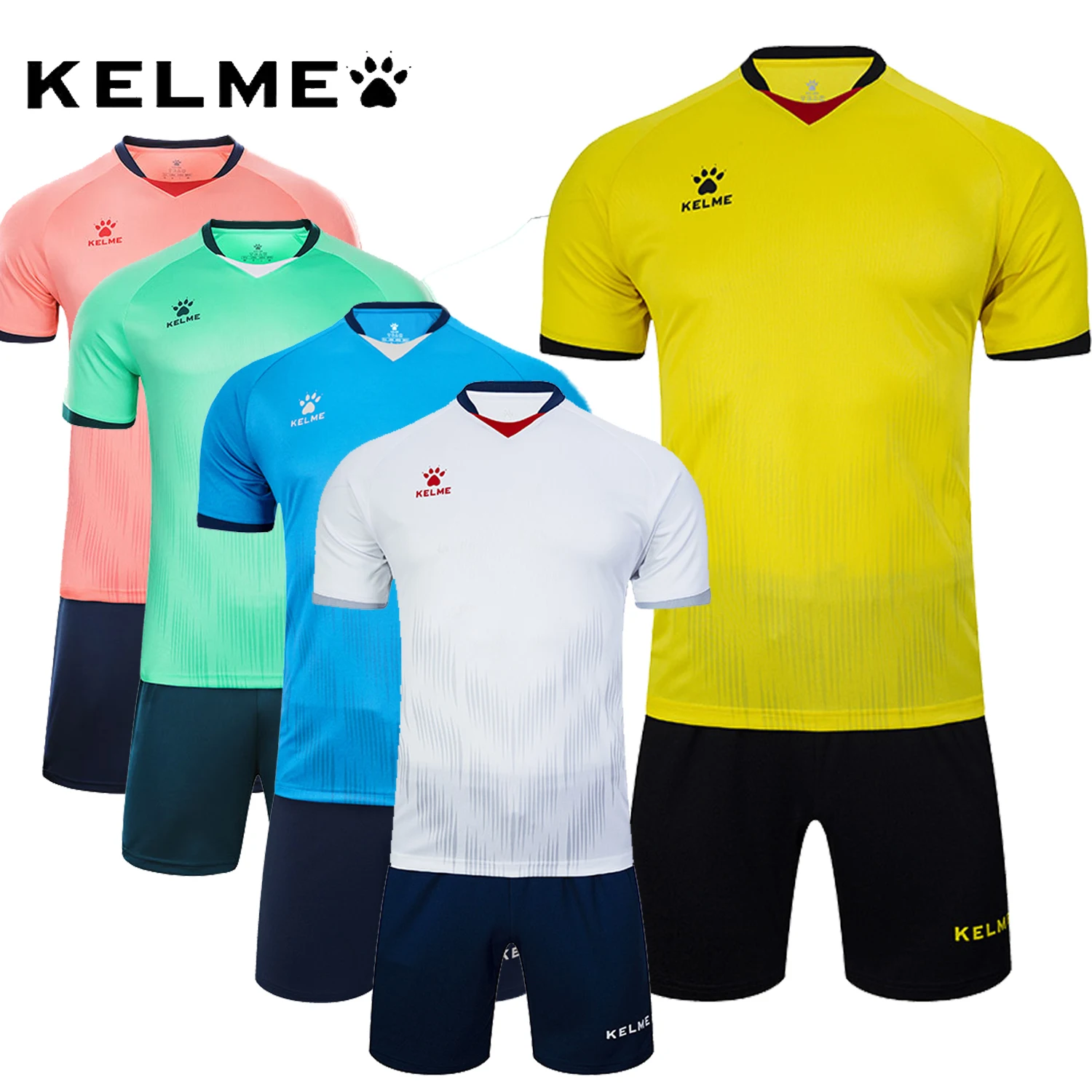 KELME Custom Football Shirts Men\'s Football T-shirt Soccer Sportswear Sports Shorts Top Soccer Jersey Team Uniform 3801096