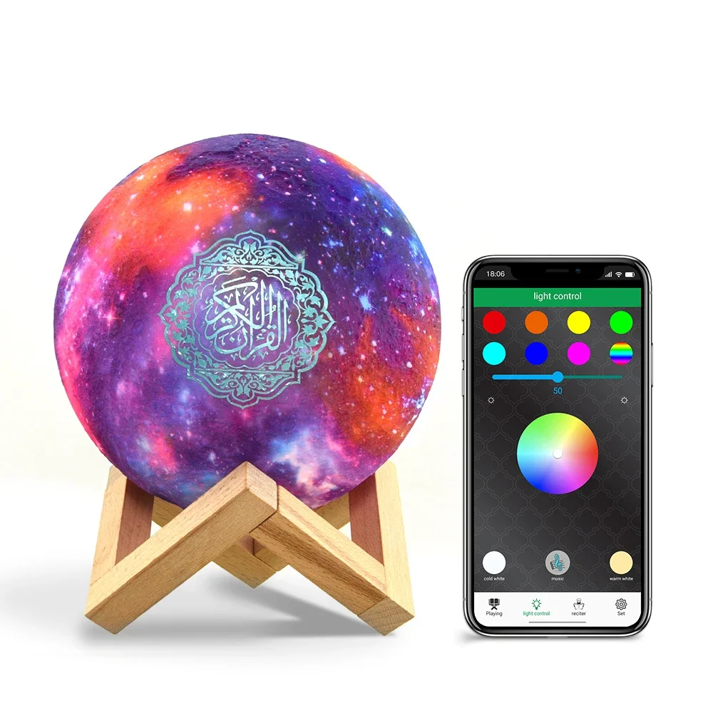القرآن أذان مسلم القرآن مشرق سمّاعات بلوتوث المحمولة ليلة ضوء مصباح مقدس صندوق الصوت الموسيقى اللاسلكية Caixa De Som Bocina Mp3