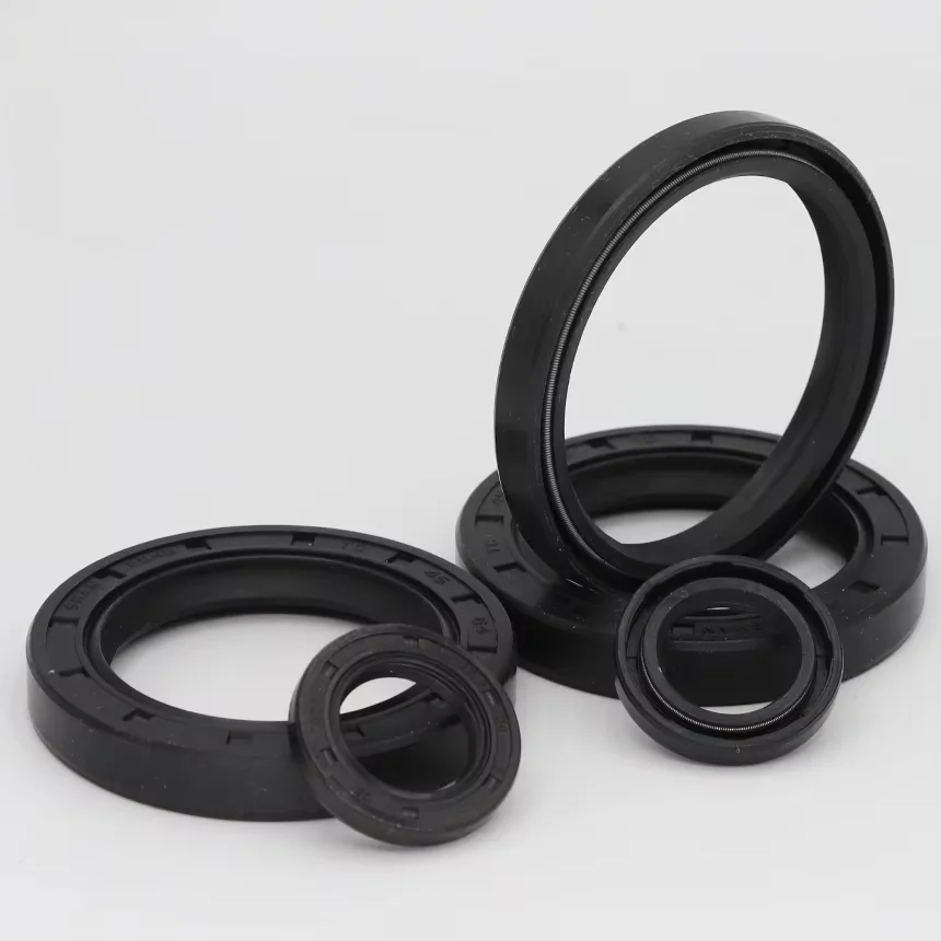 TC TG4 8/10/11/12/13/14/15/16/17/18/19/20mm ID Black Nitrile Rubber NBR Grooved Lip Spring Gasket Radial Shaft Skeleton Oil Seal