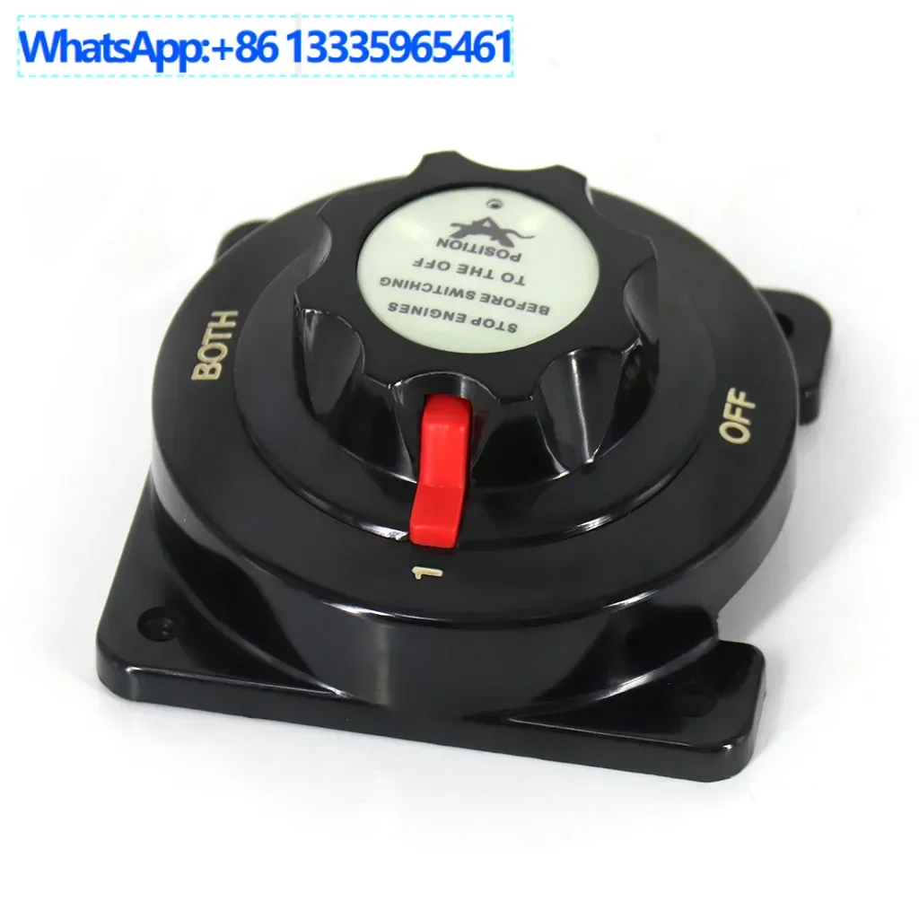 

Black Four Gear Switch 12-36V Car Marine Truck Dual Battery Switch Isolation RV Battery