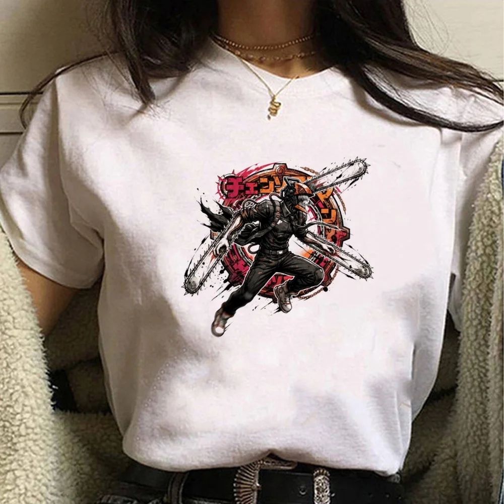 Chainsaw Man tshirt women 80s 2000s goth japanese aesthetic tshirt y2k gyaru emo cute