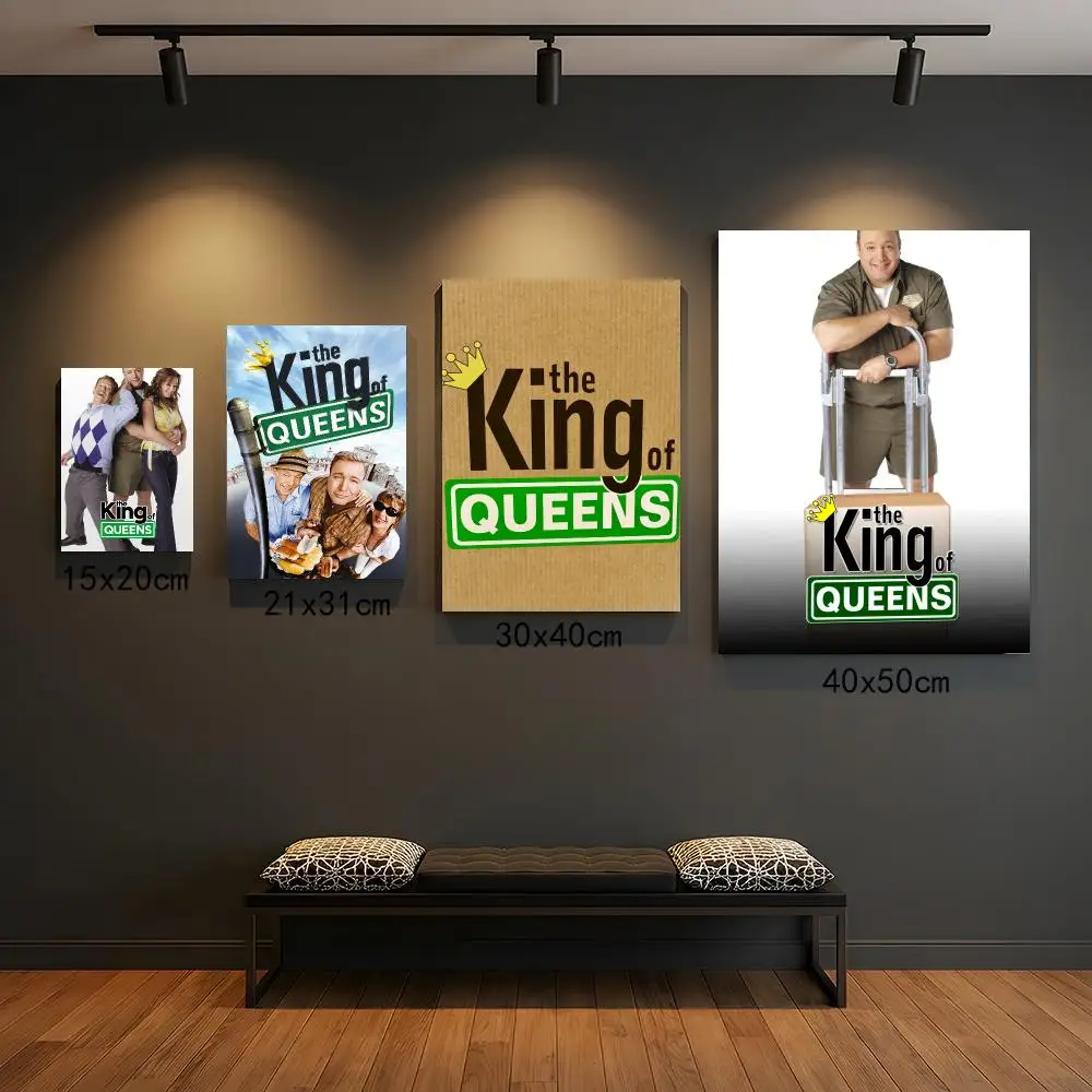 tv series T-The King of Queens-S Poster Peel and Stick Wall Art for Cafe Office Bar and Home Decoration