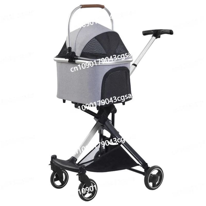 Small and Medium-sized Dog Pet Cart Retractable Luxury Foldable Dog Cart Cat Dog Cart