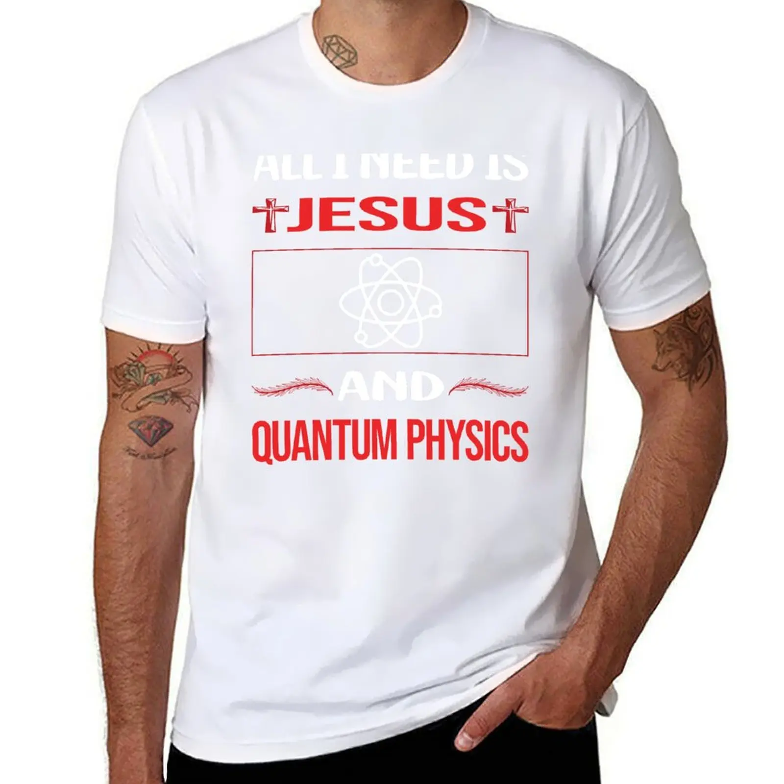 Funny Jesus Quantum Physics T-Shirt funny gifts blacks outfits for men