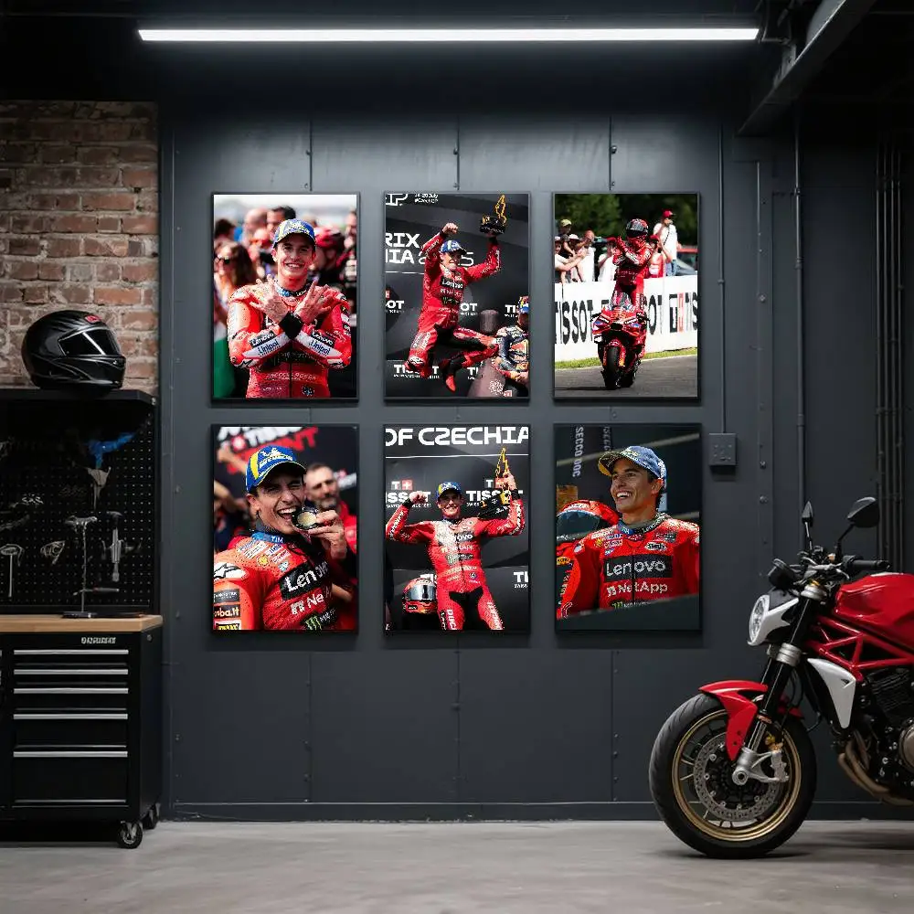 25 Moto G-P Brno 8th win M-Marc 93 Poster Art Print Anime Style Home Decor Ideal Gift Perfect Room Decor