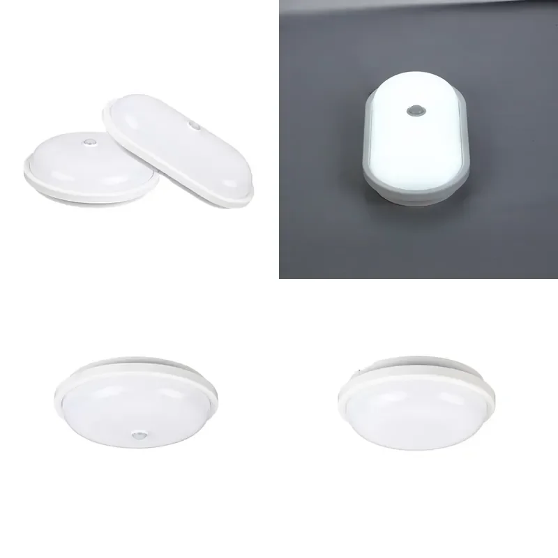 12W Smart LED Ceiling Light with Motion Sensor Radar Waterproof 100-265V Surface Mount Moisture Proof Wall Lamp for Indoor
