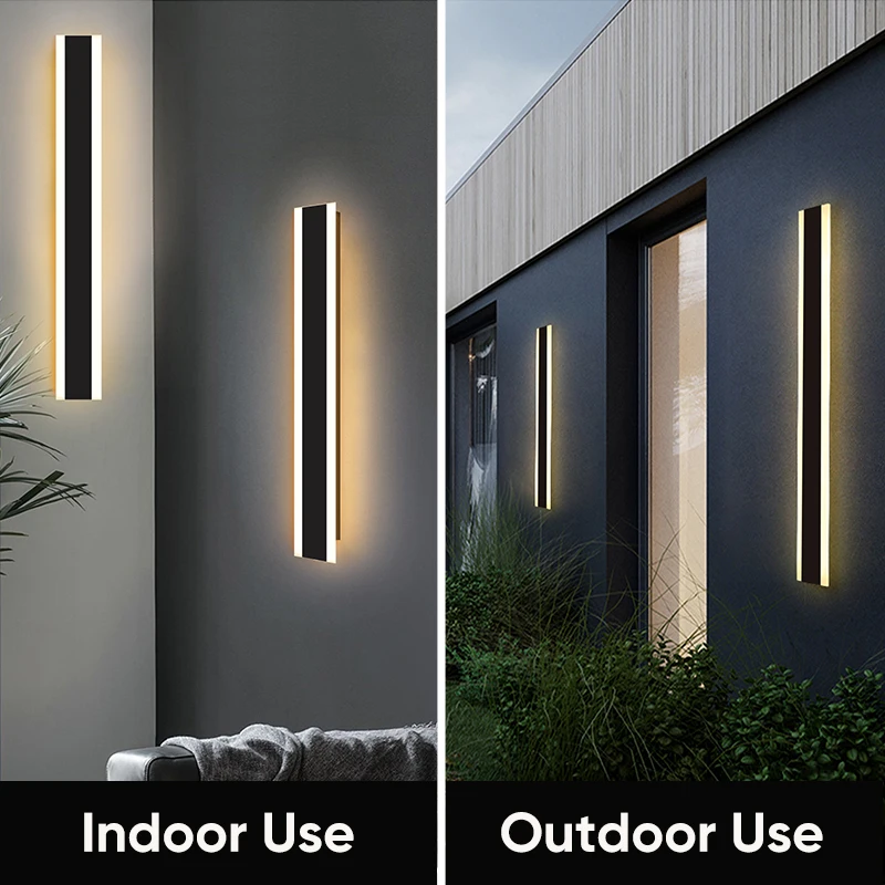 Imagem -03 - Lâmpada de Parede Led Impermeável ao ar Livre Jardim Fence Light Iluminação Simples Interior Home Decor Quarto Corredor Ip67