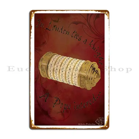 The Cryptex Davinci Code Hsuits Metal Signs Funny Customize Custom Create Create Tin Sign Poster
