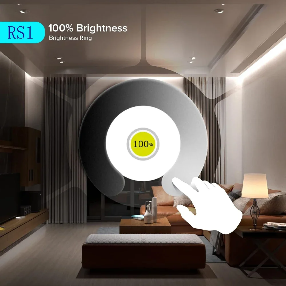 4 Zone Dimming V1 LED Dimmer DC 5V 12V 24V 36V Push Switch Dimer RF 2.4G RS1 Wireless Remote Control for Single Color Led Strip