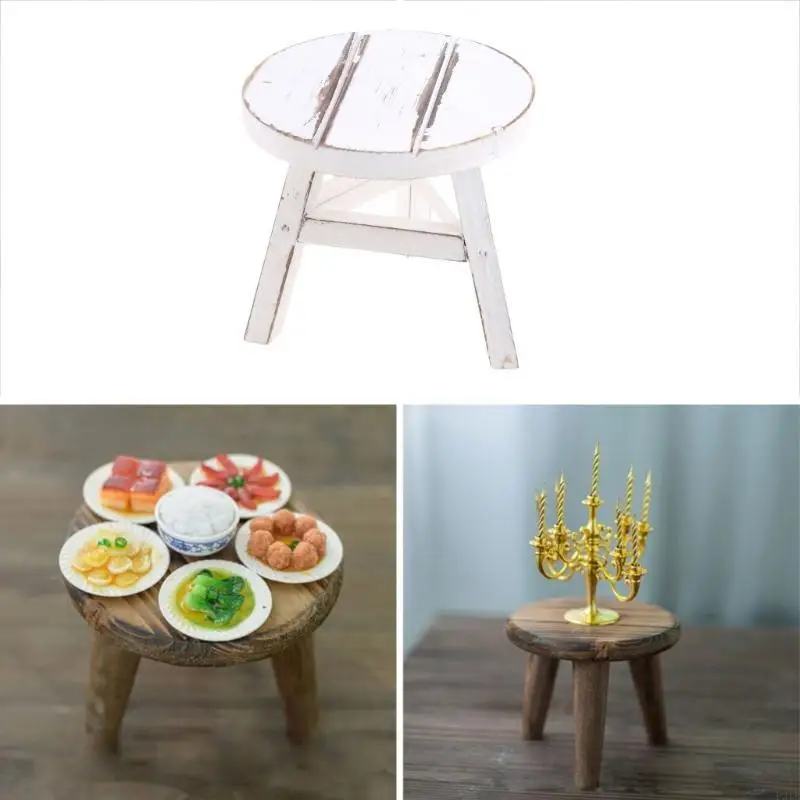 Fashionable Newborn Photography Props Khaki Stool for Baby Photoshoot Chair for Pictures DIY Children P31B
