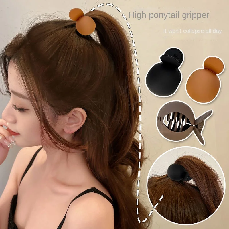 Round grab clip high ponytail fixed artifact hairpin female back head net red 2022 new hairpin anti-sagging claw clip