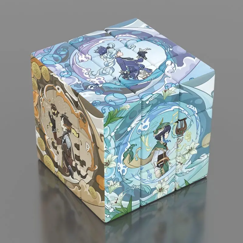 Anime Honkai: Star Rail Firefly Genshin Impact Balladeer Xiao Cosplay 3-step Puzzle Magic Cube Cartoon Magics Square Xmas Gift