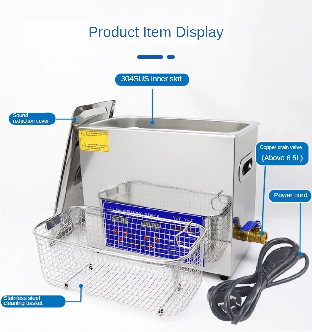 

Ultrasonic Cleaning 1.3-6.5L Machine Industrial Laboratory Circuit Board Hardware Oil and Rust Removal Cnc lavadora portatil