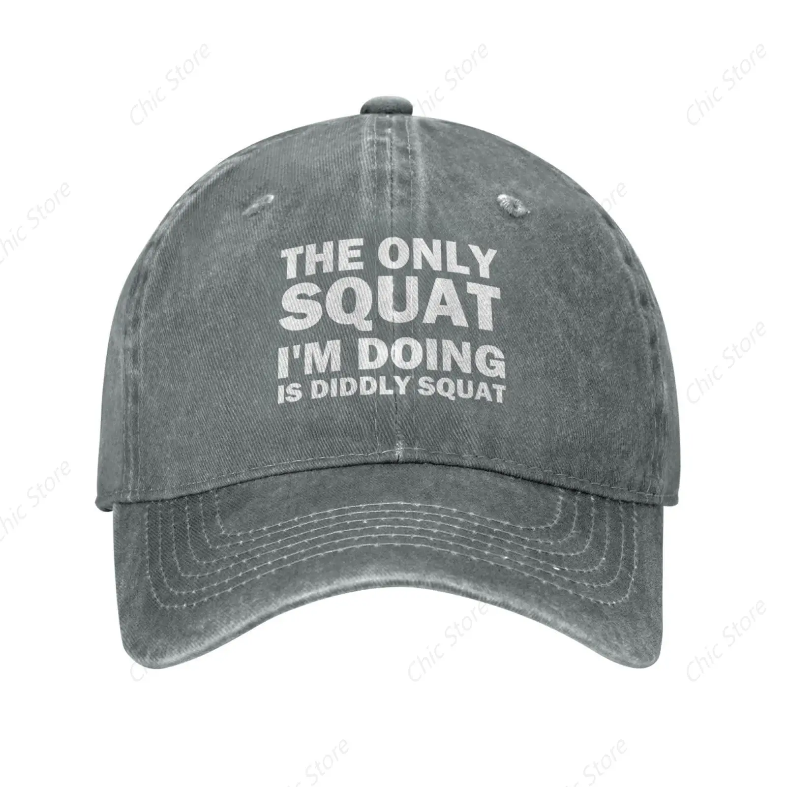 The Only Squat I'm Doing is Diddly Squat Baseball Cap Women Mens Funny Dad Hats Classic Gifts for Casual Outdoor All Seasons Hat