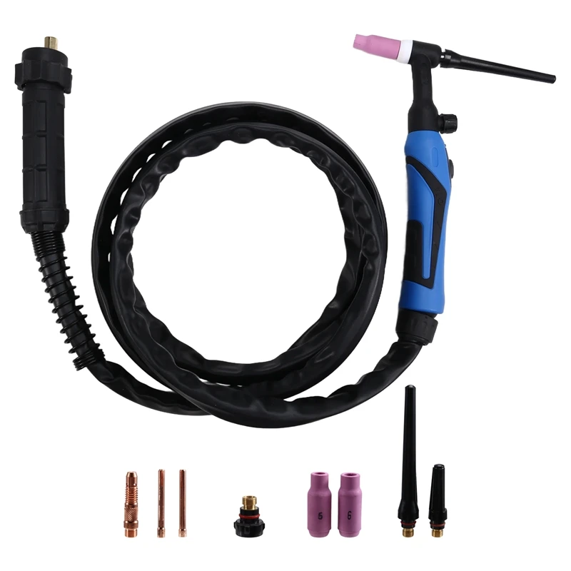 WP26FV TIG Welding Torch 200A Argon Arc Welding Tool Wp-26Fv 3 Meters Argon Tungsten Arc Welding Tool European Interface