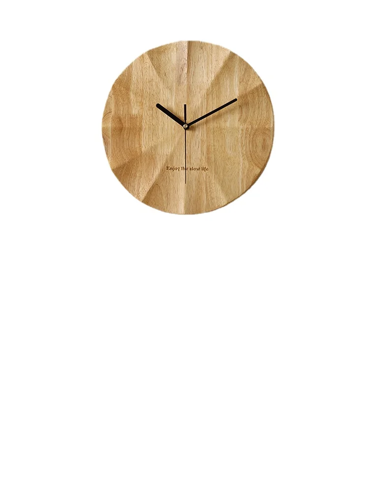 

ZZYY Creative Wall Hanging Noiseless Clock Modern Log Style Clock Simple Pocket Watch
