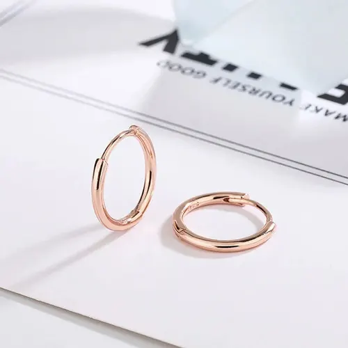 585 퍼플 골드 도금 14K 로즈 골드 광택 패션 후프 귀걸이, 여자 친구 선물을 위한 미니멀리스트 새로운 파티 쥬얼리 Best5 585 퍼플 골드 도금 14K 로즈 골드 광택 패션 후프 귀걸이, 여자 친구 선물을 위한 미니멀리스트 새로운 파티 쥬얼리 Best5